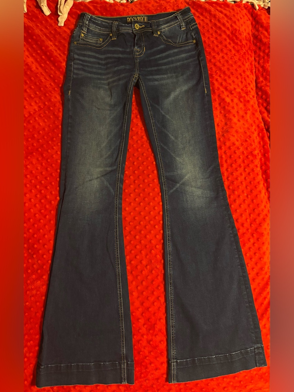 Rock & Roll Cowgirl Dark Indigo Flare Jeans